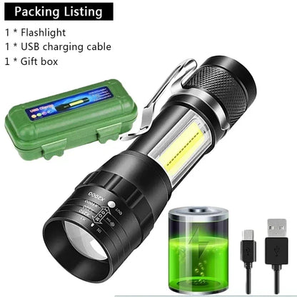 Mini LED Flashlight with Adjustable Focus