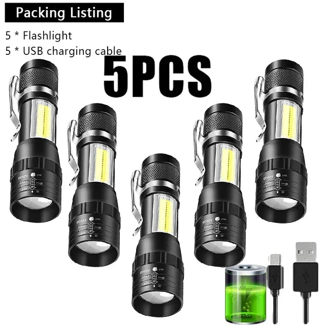 Mini LED Flashlight with Adjustable Focus