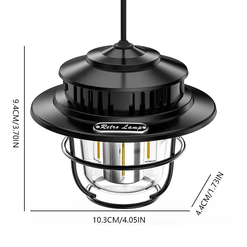 Retro Camping Lantern – USB-C & Waterproof